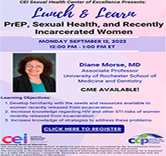 Sexual Health Center of Excellence Lunch & Learn: PrEP, Sexual Health, and Recently Incarcerated Women